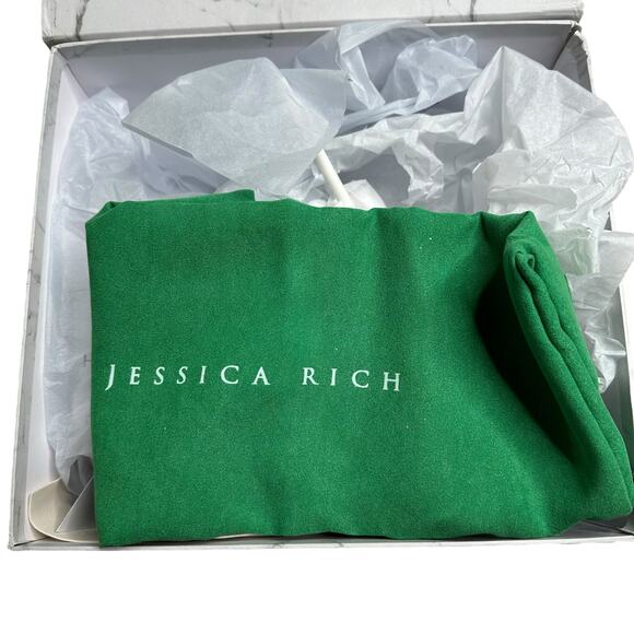 JESSICA RICH Transparent So Fancy Sandal Orange Clean Pointed Heel Women's 38 8 - Picture 14 of 15